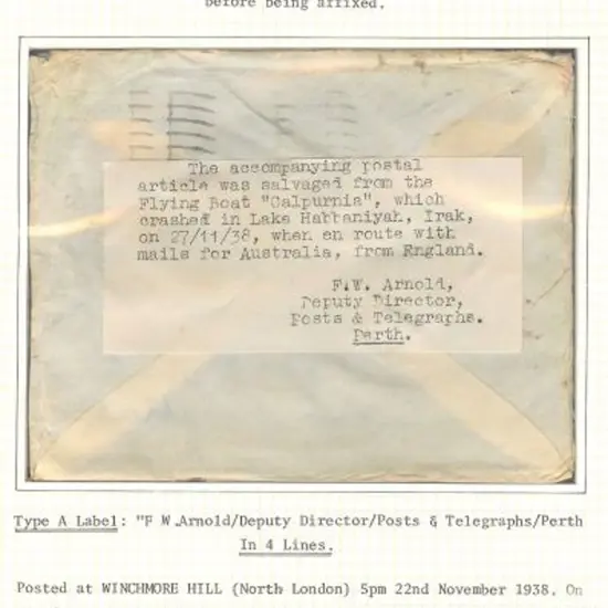 1938 (27th Nov) Empire Airways Flying Boat ...