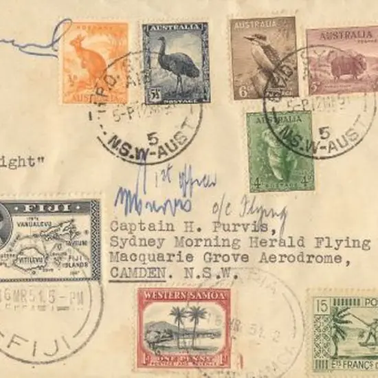 1951 (14th March) Australia to Chile Experimental ...