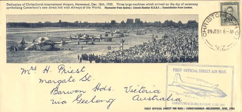 1951 (29th June) Christchurch to Melbourne direct ... Image 1++