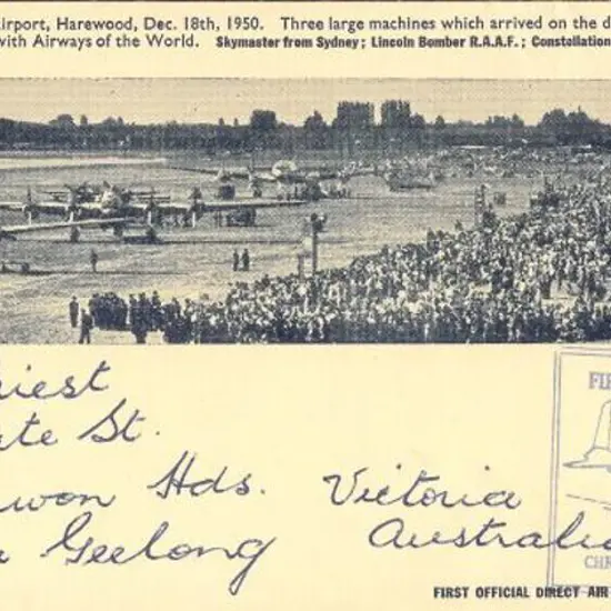 1951 (29th June) Christchurch to Melbourne direct ...