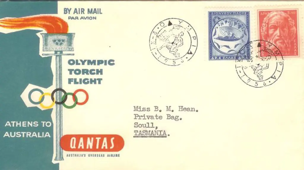 1956 (20th Nov) Qantas Olympic Torch Flight Athens ... Image 1++