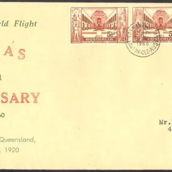 1960 (16th Nov) Qantas 40th Anniv Round the World ...